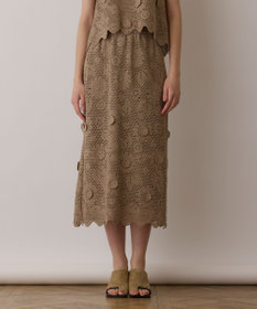 GRACE CONTINENTAL クロシュ刺繍スカート