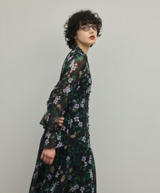 GRACE CONTINENTAL ドロストティアードフレアワンピース