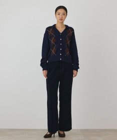 GRACE CONTINENTAL アーガイルニットカーディガン
