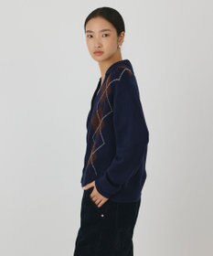 GRACE CONTINENTAL アーガイルニットカーディガン