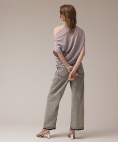 GRACE CONTINENTAL ラメドレープカットトップ