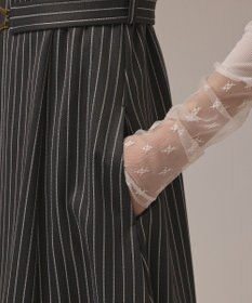 GRACE CONTINENTAL ストライプジャージワンピース