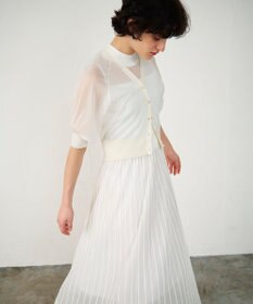 GRACE CONTINENTAL ラメシアードルマンニットカーディガン