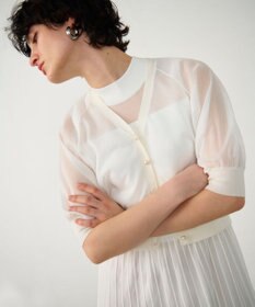 GRACE CONTINENTAL ラメシアードルマンニットカーディガン