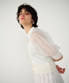 GRACE CONTINENTAL ラメシアードルマンニットカーディガン