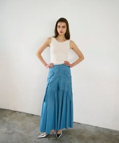 GRACE CONTINENTAL ワークワイドパンツ インディゴ