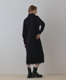 GRACE CONTINENTAL バイカラーストレートニットワンピース
