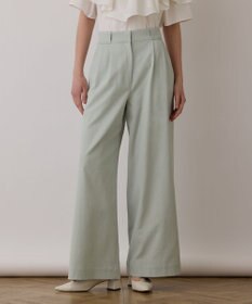 GRACE CONTINENTAL ストレッチワイドパンツ グリーン