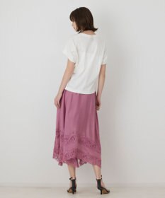 GRACE CONTINENTAL レースヘムフレアスカート