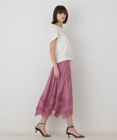 GRACE CONTINENTAL レースヘムフレアスカート