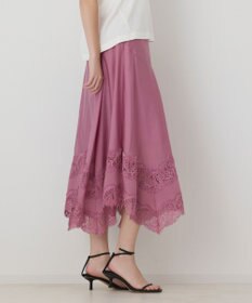 GRACE CONTINENTAL レースヘムフレアスカート