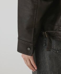 GRACE CONTINENTAL フェイクレザーブルゾン