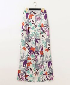 GRACE CONTINENTAL ボタニカルプリントワイドパンツ