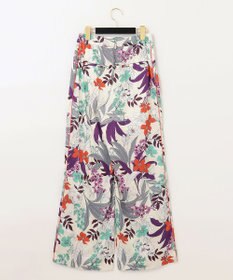 GRACE CONTINENTAL ボタニカルプリントワイドパンツ