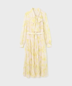 GRACE CONTINENTAL フラワープリントプリーツワンピース