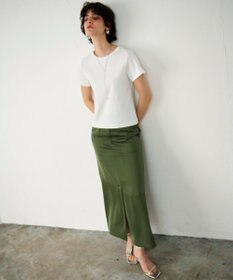 GRACE CONTINENTAL サテンストレートスカート