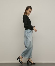 GRACE CONTINENTAL ラメリブクルーニットトップ