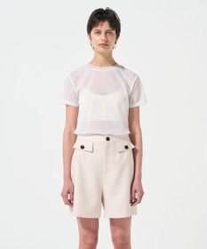 GRACE CONTINENTAL リネンタッチハーフパンツ