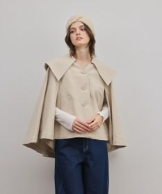 GRACE CONTINENTAL リネンオックスケープジャケット