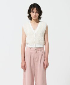 GRACE CONTINENTAL チュールフリルニットベスト