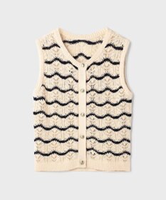 GRACE CONTINENTAL クロシェライクニットジレ