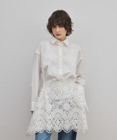 GRACE CONTINENTAL カット刺繍イレギュラーシャツ