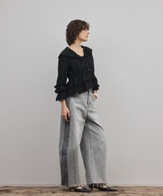 GRACE CONTINENTAL エンブロイダリーフリルブラウス