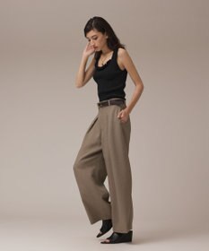 GRACE CONTINENTAL リブフリルニットトップ