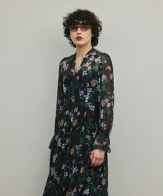 GRACE CONTINENTAL ドロストティアードフレアワンピース