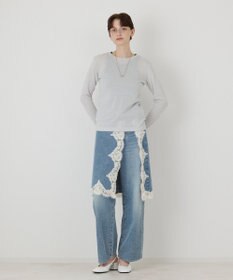 GRACE CONTINENTAL レーススカートレイヤードデニム