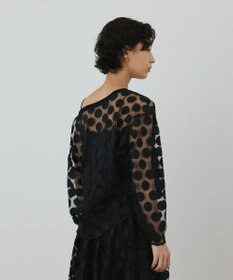 GRACE CONTINENTAL ドットチュールトップ