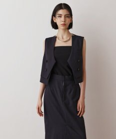 GRACE CONTINENTAL オックスショートジレ ブラック