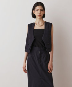 GRACE CONTINENTAL オックスショートジレ ブラック