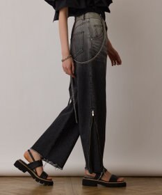 GRACE CONTINENTAL サス付zipデニムパンツ