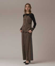 GRACE CONTINENTAL サイドラインパンツ ブラウン