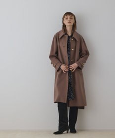 GRACE CONTINENTAL ウールカシミヤリバーコート ブラウン