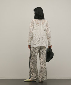 GRACE CONTINENTAL モノトーンフラワープリントパンツ