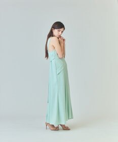 GRACE CONTINENTAL リネンタッチロングドレス