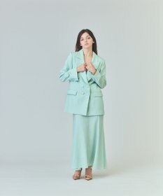 GRACE CONTINENTAL リネンタッチロングドレス