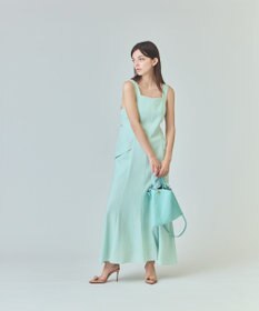 GRACE CONTINENTAL リネンタッチロングドレス