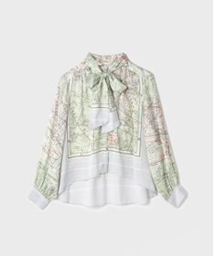 GRACE CONTINENTAL パリスカーフプリントブラウス