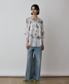 GRACE CONTINENTAL スーヴェニールプリントブラウス