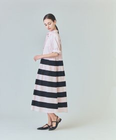 GRACE CONTINENTAL ボーダーコンビシャツワンピース