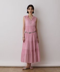 GRACE CONTINENTAL ティアードマキシカフタンワンピース