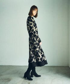 GRACE CONTINENTAL フローラルラメニットスカート