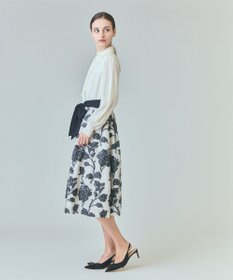 GRACE CONTINENTAL フラワージャガードテーラードレス