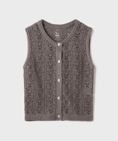 GRACE CONTINENTAL クロシェライクニットジレ