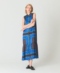 GRACE CONTINENTAL スカーフプリントシャツドレス
