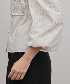 GRACE CONTINENTAL ラメドットタフタジャガードトップ