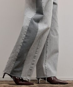 GRACE CONTINENTAL サイドラインデニムパンツ